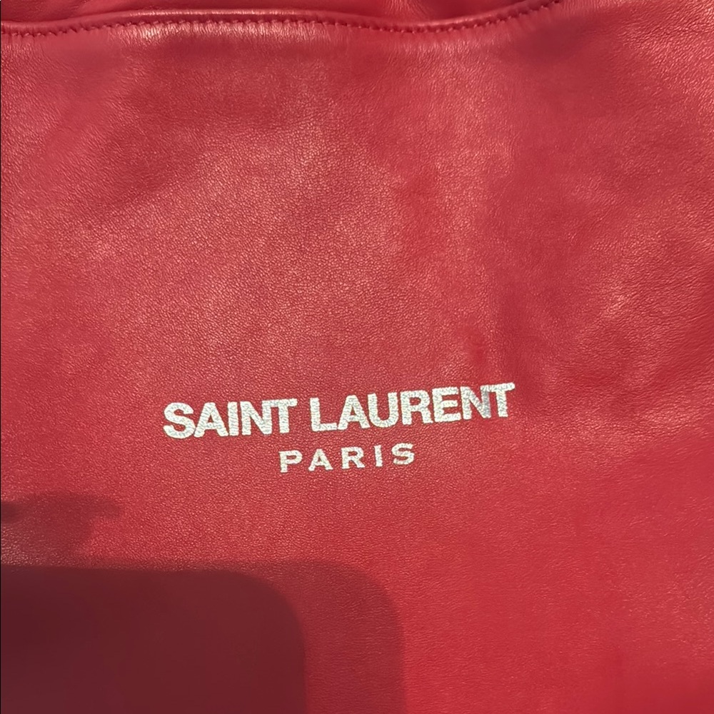 Saint Laurent Red Teddy Crossbody Bag - Picture 6 of 12